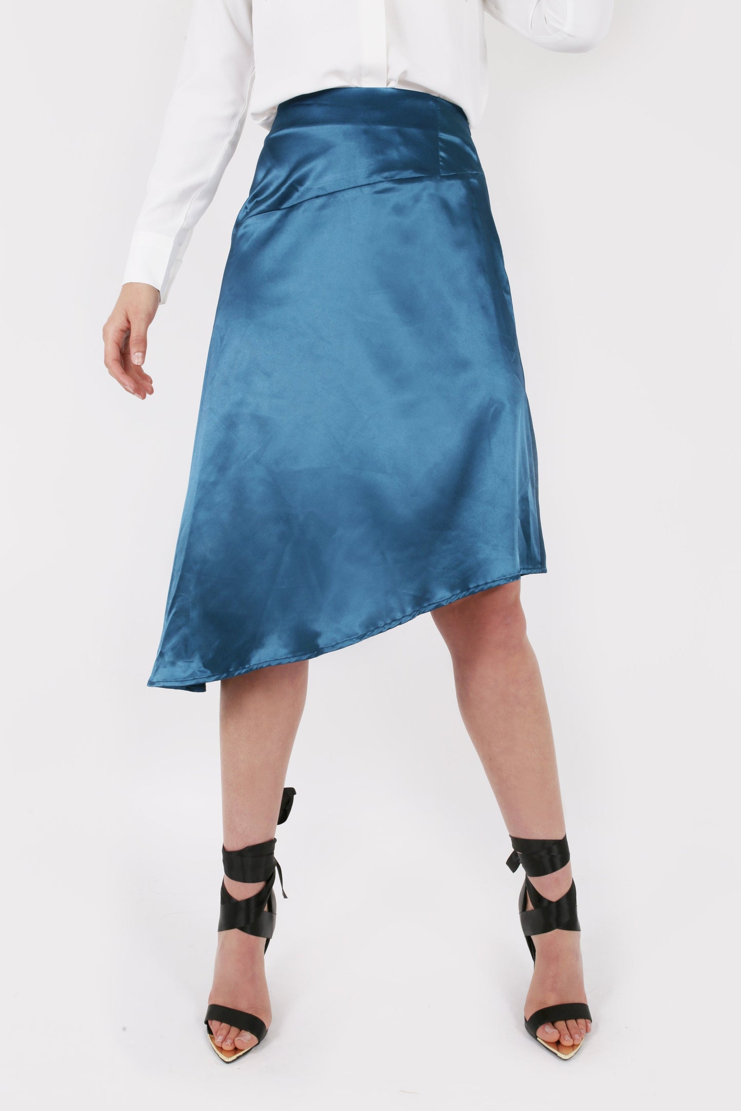 Satin Asymmetric Skirt