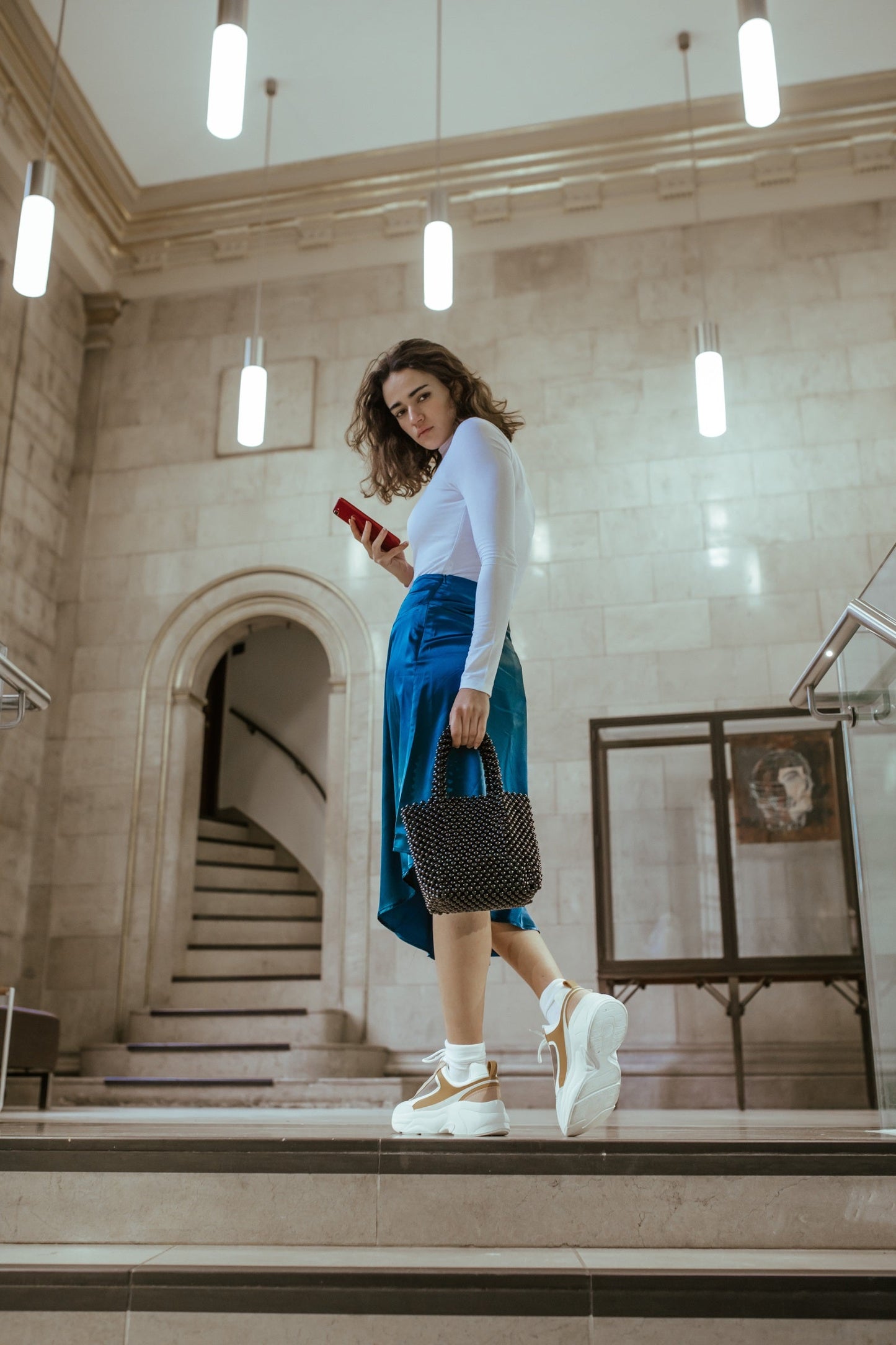Satin Asymmetric Skirt