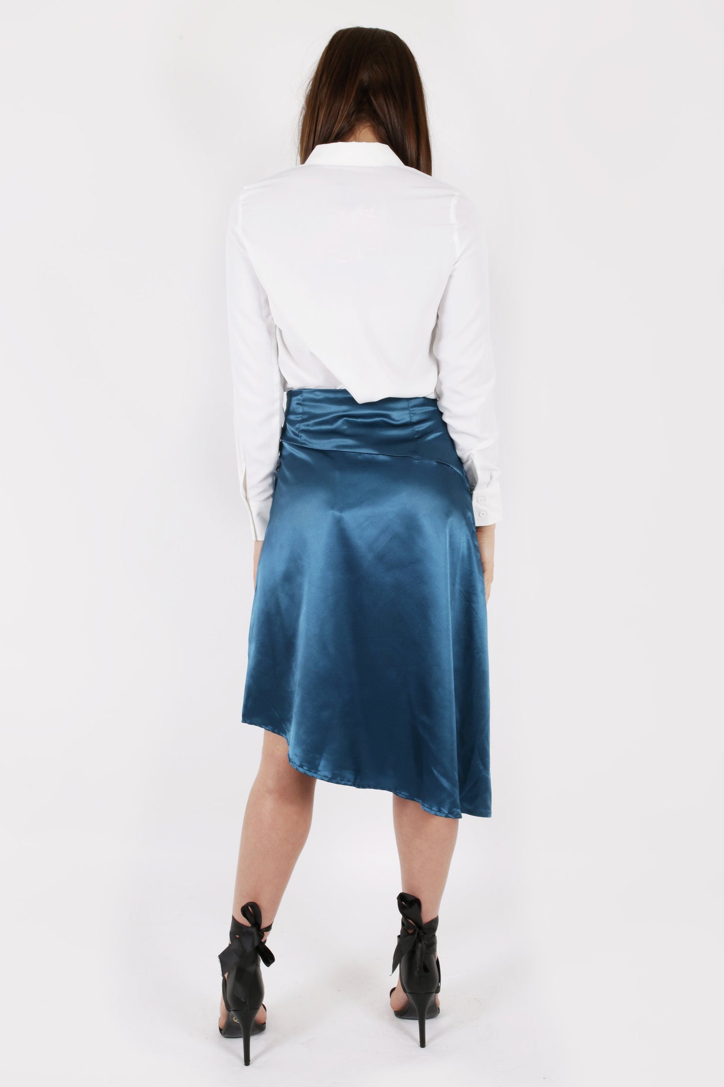 Satin Asymmetric Skirt
