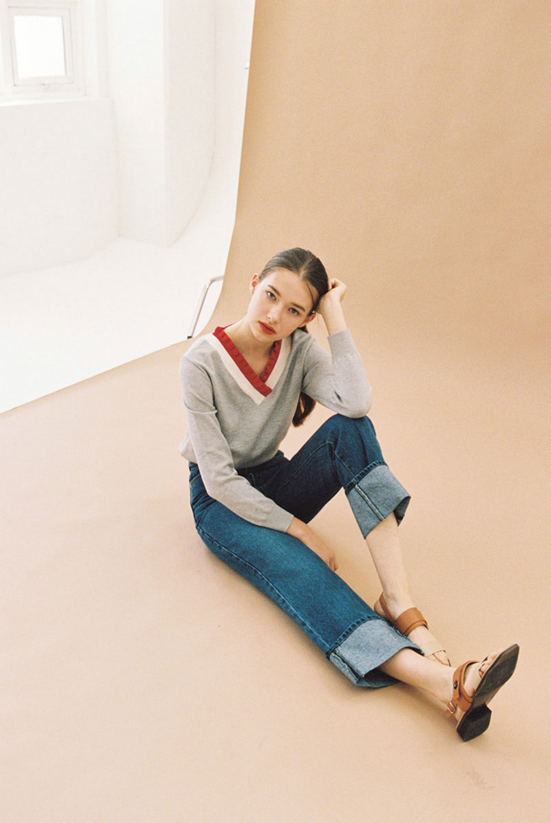 Fold Denim Pants - Blue