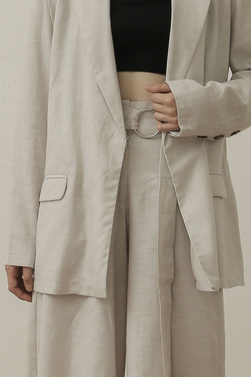 Belted Pants In Beige