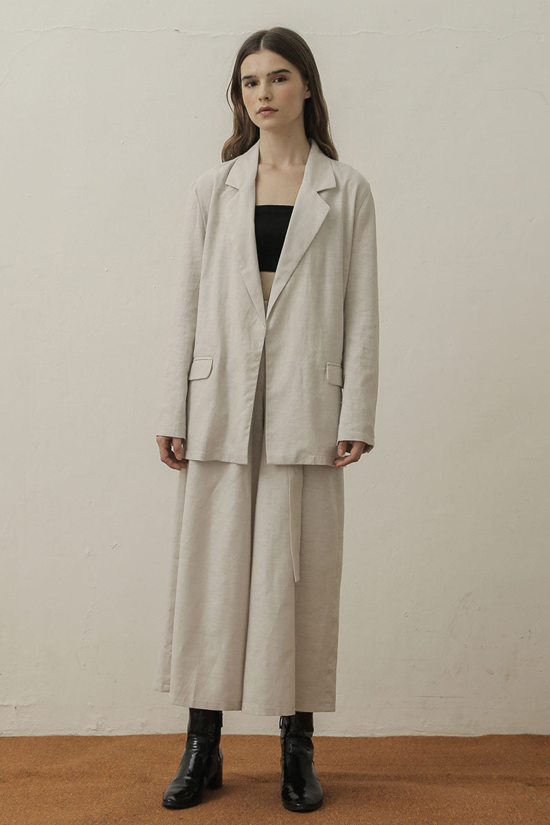 Belted Pants In Beige