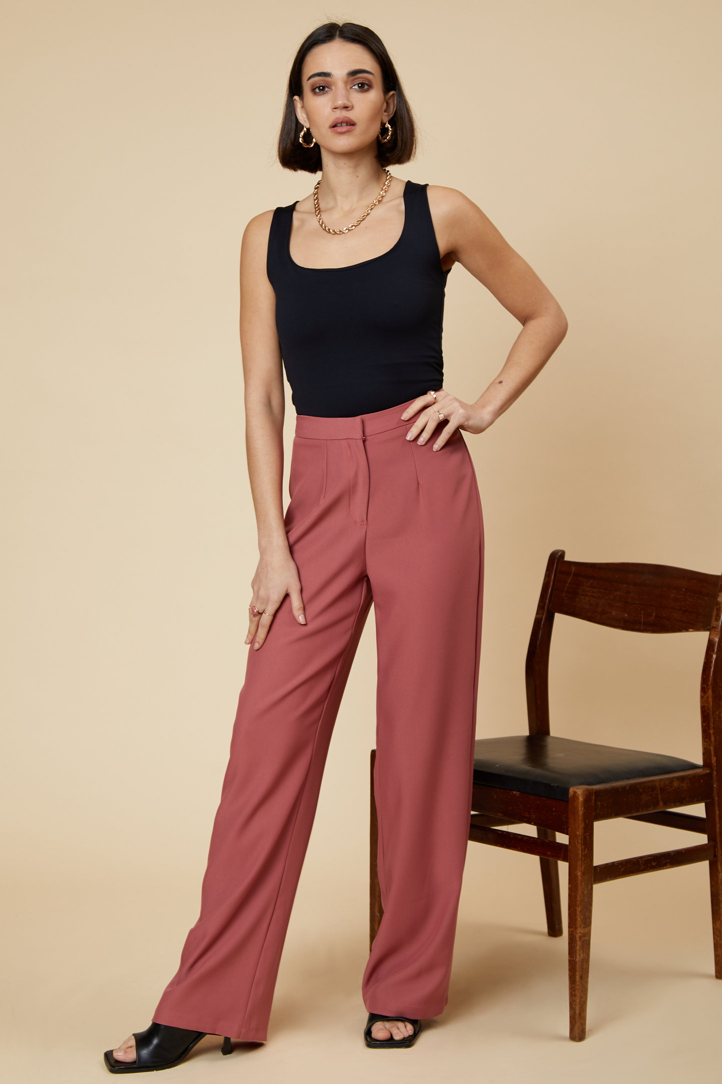 Blusher Wide Leg Tailored Trouser