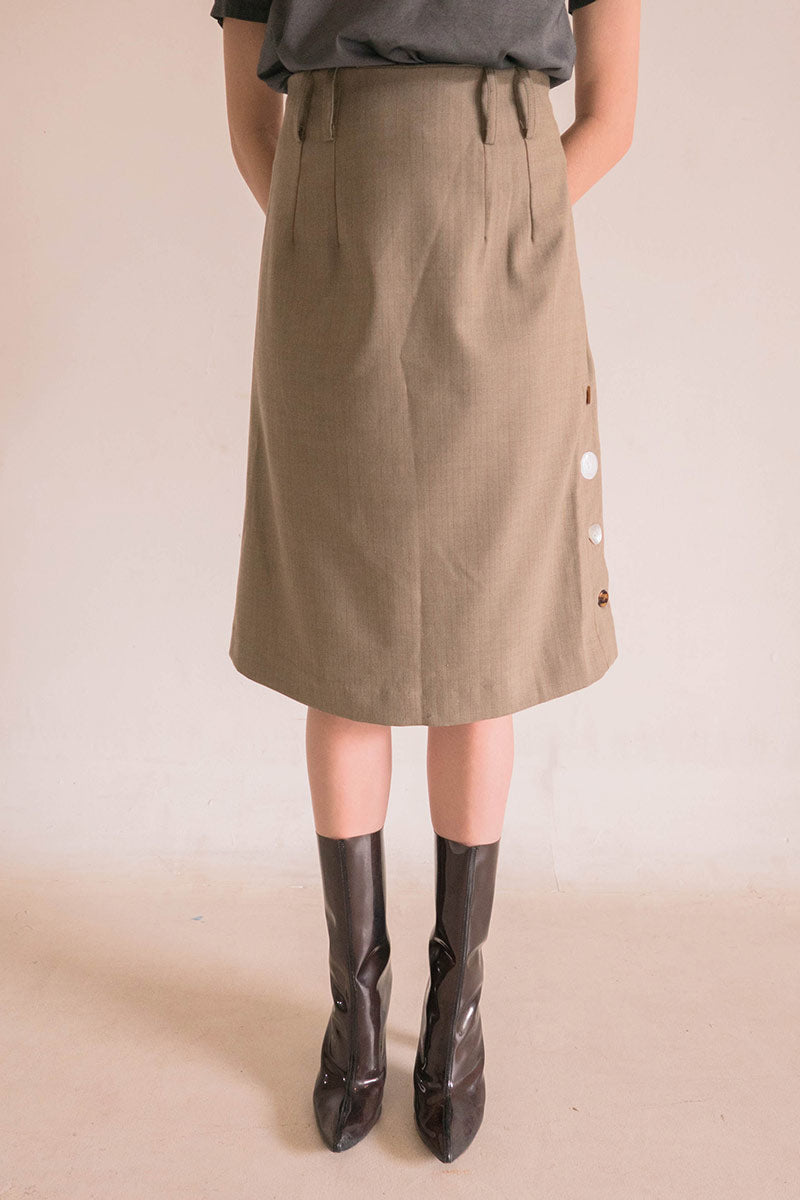 Side Button Skirt