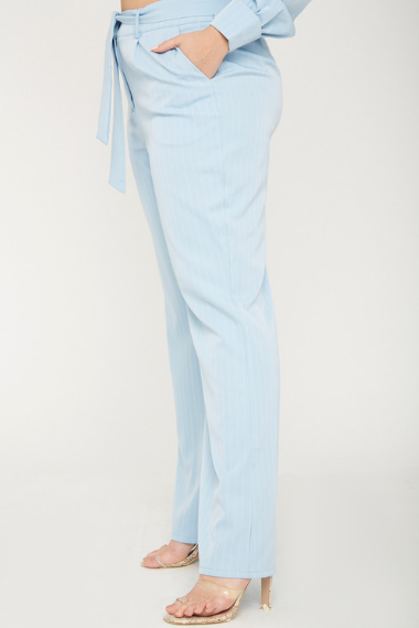 Plus Size Pinstripe Tailored Trousers