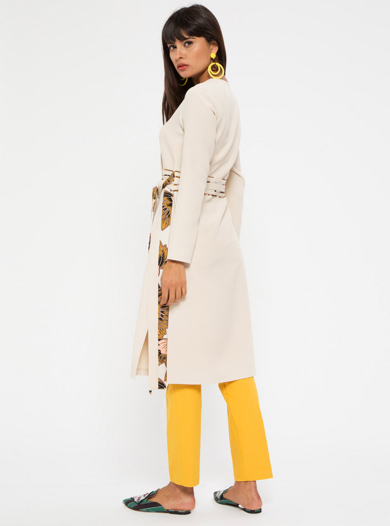 Wrap Tunic with Floral Tie