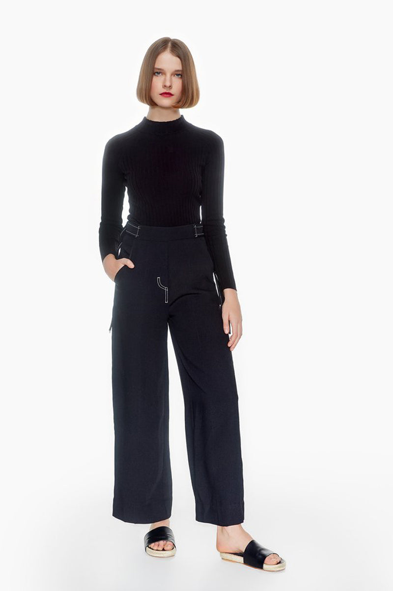 Contrast Stitch Trousers