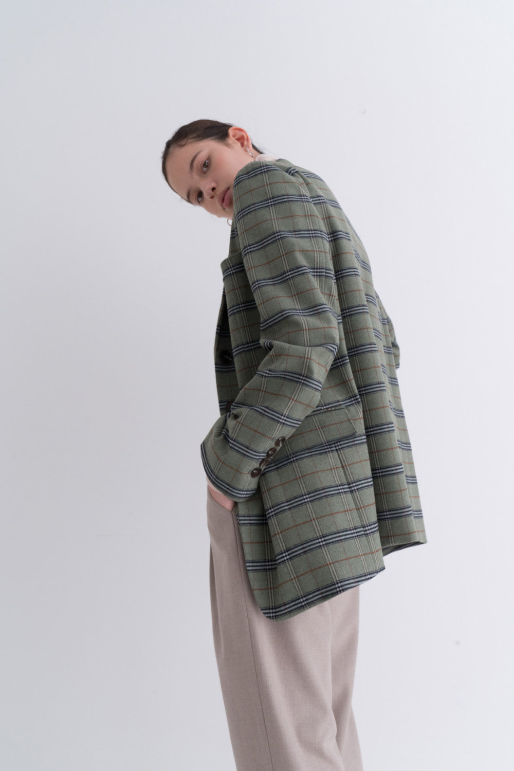 Vintage Check Daily Jacket Green