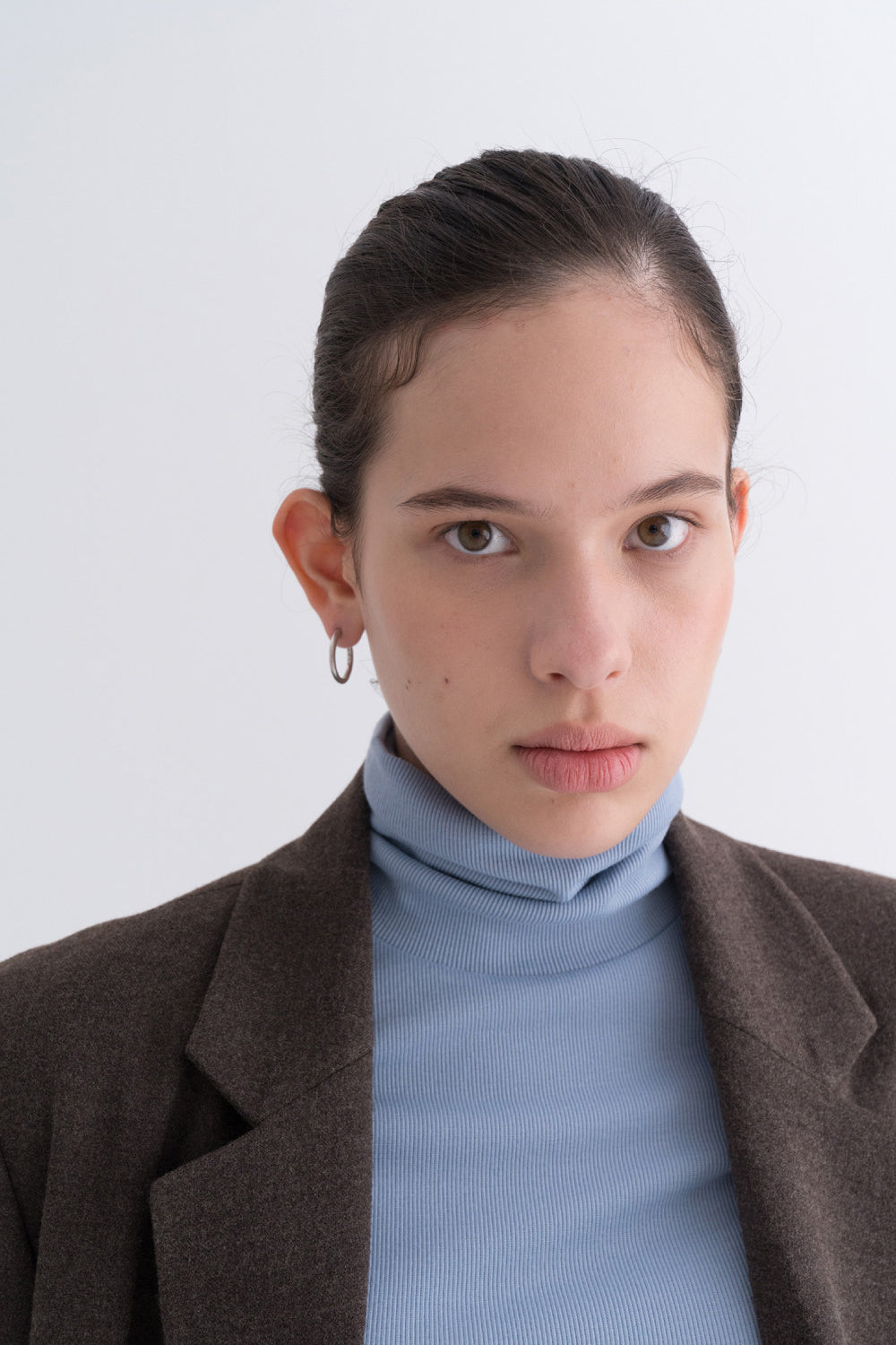 Natural Mannish Basic Wool Jacket Brown