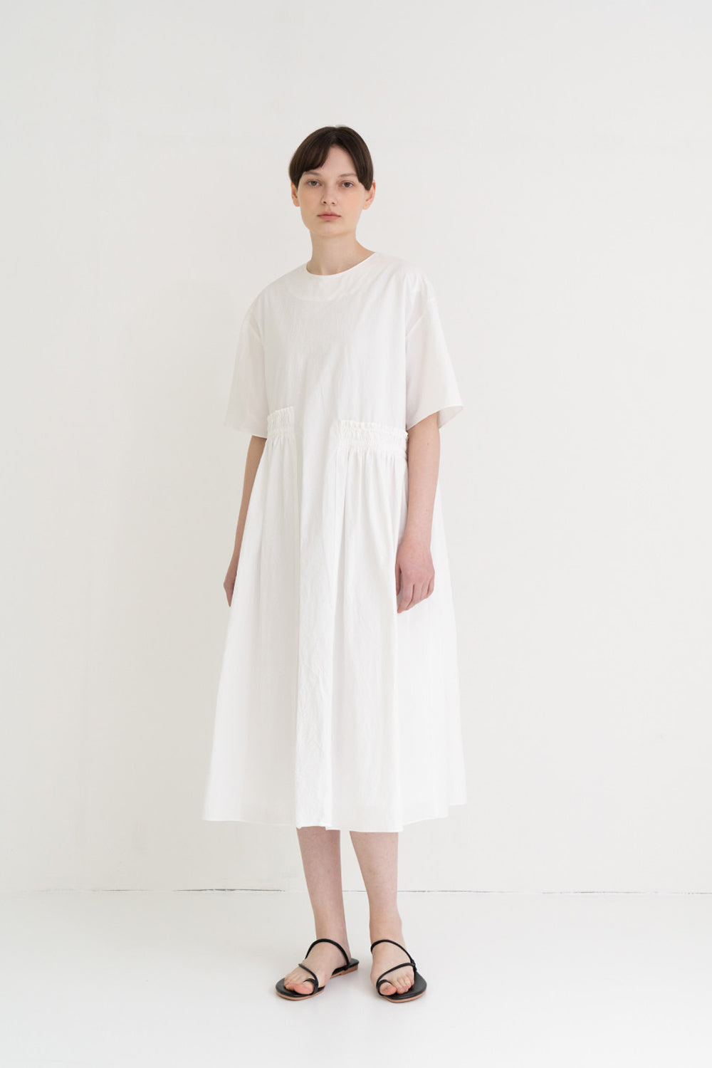 Side String Long Dress White