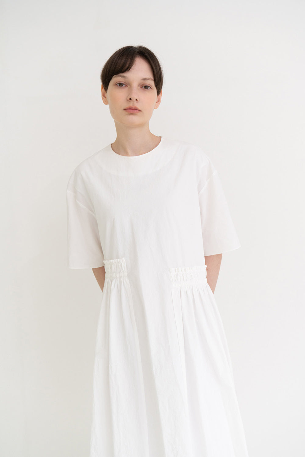 Side String Long Dress White