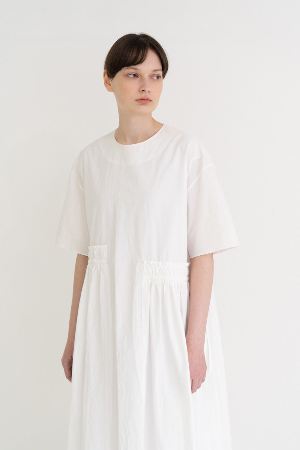 Side String Long Dress White
