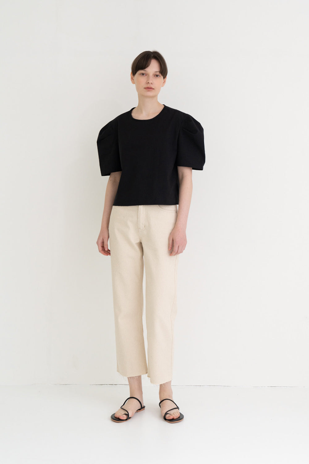 Straight Cream Jeans