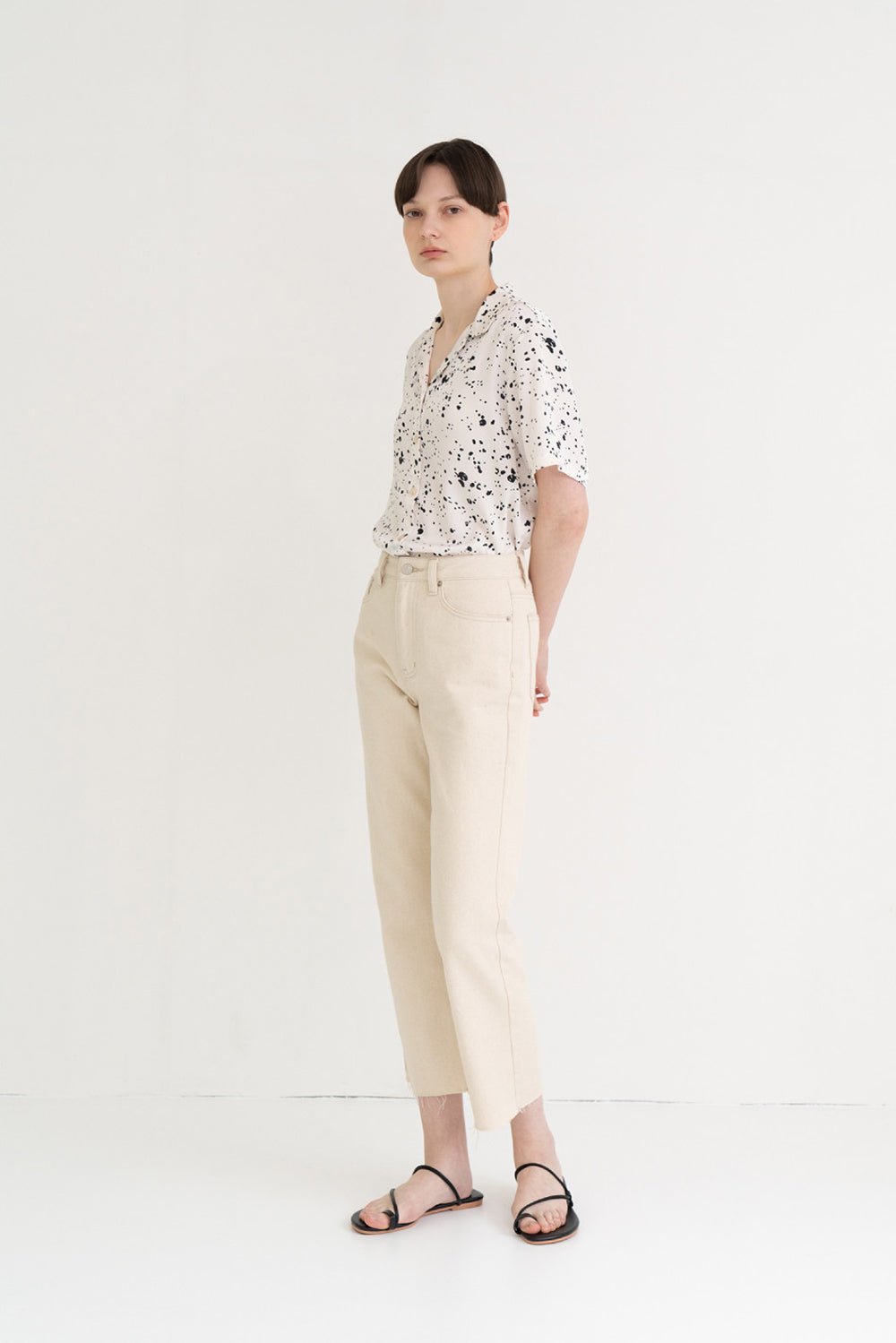 Straight Cream Jeans