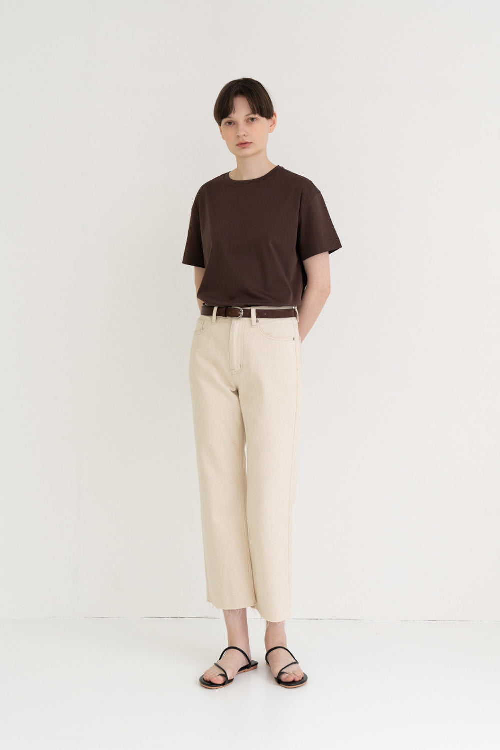 Straight Cream Jeans