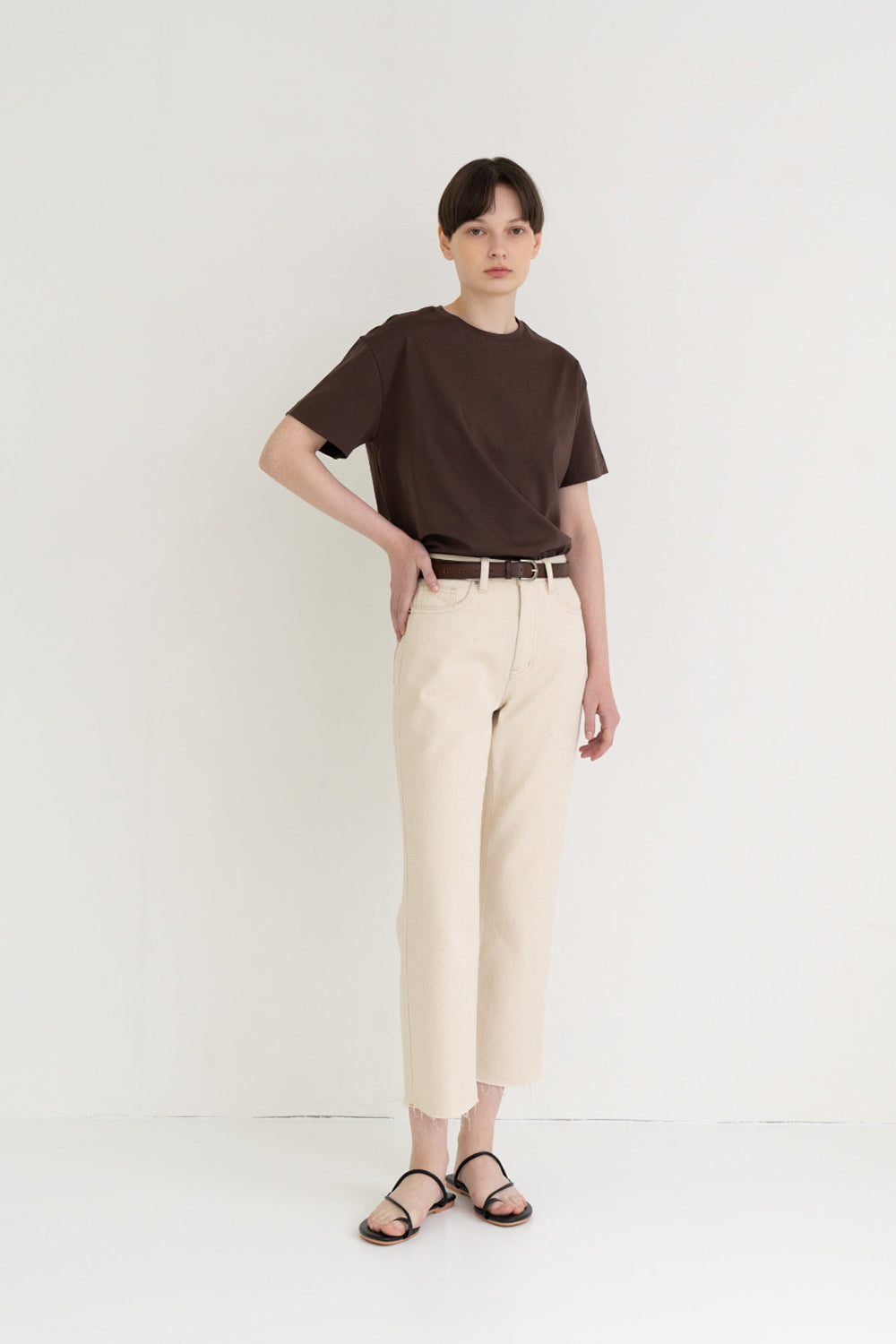 Straight Cream Jeans