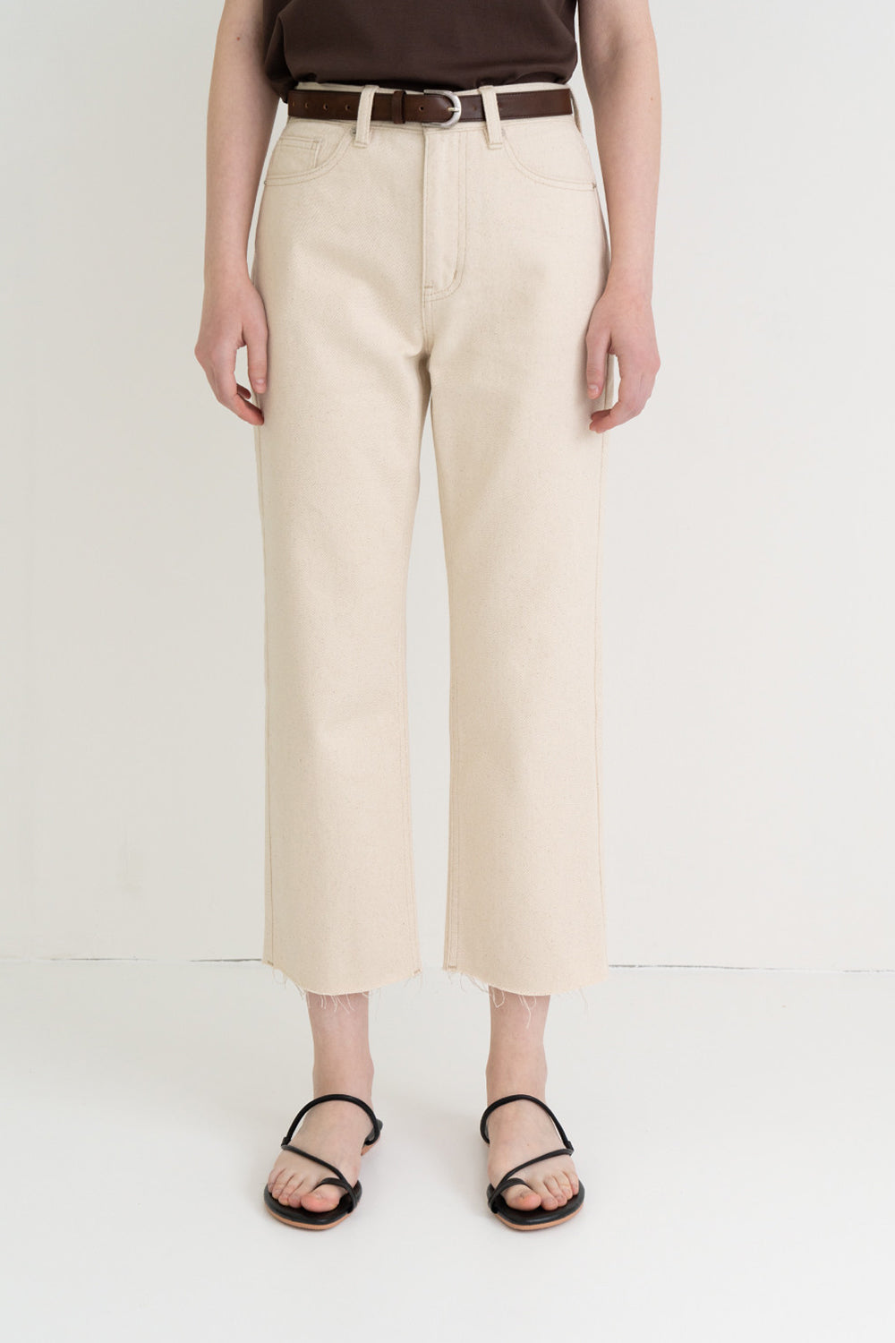Straight Cream Jeans