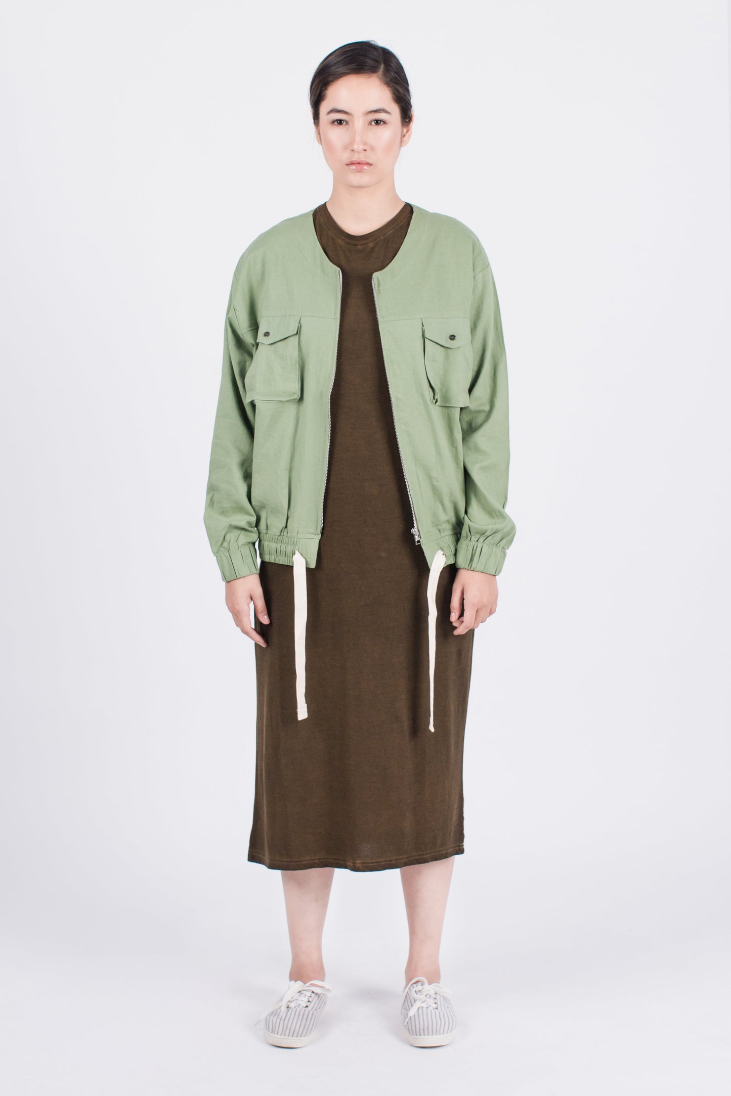 Imogen Linen Jacket In Green