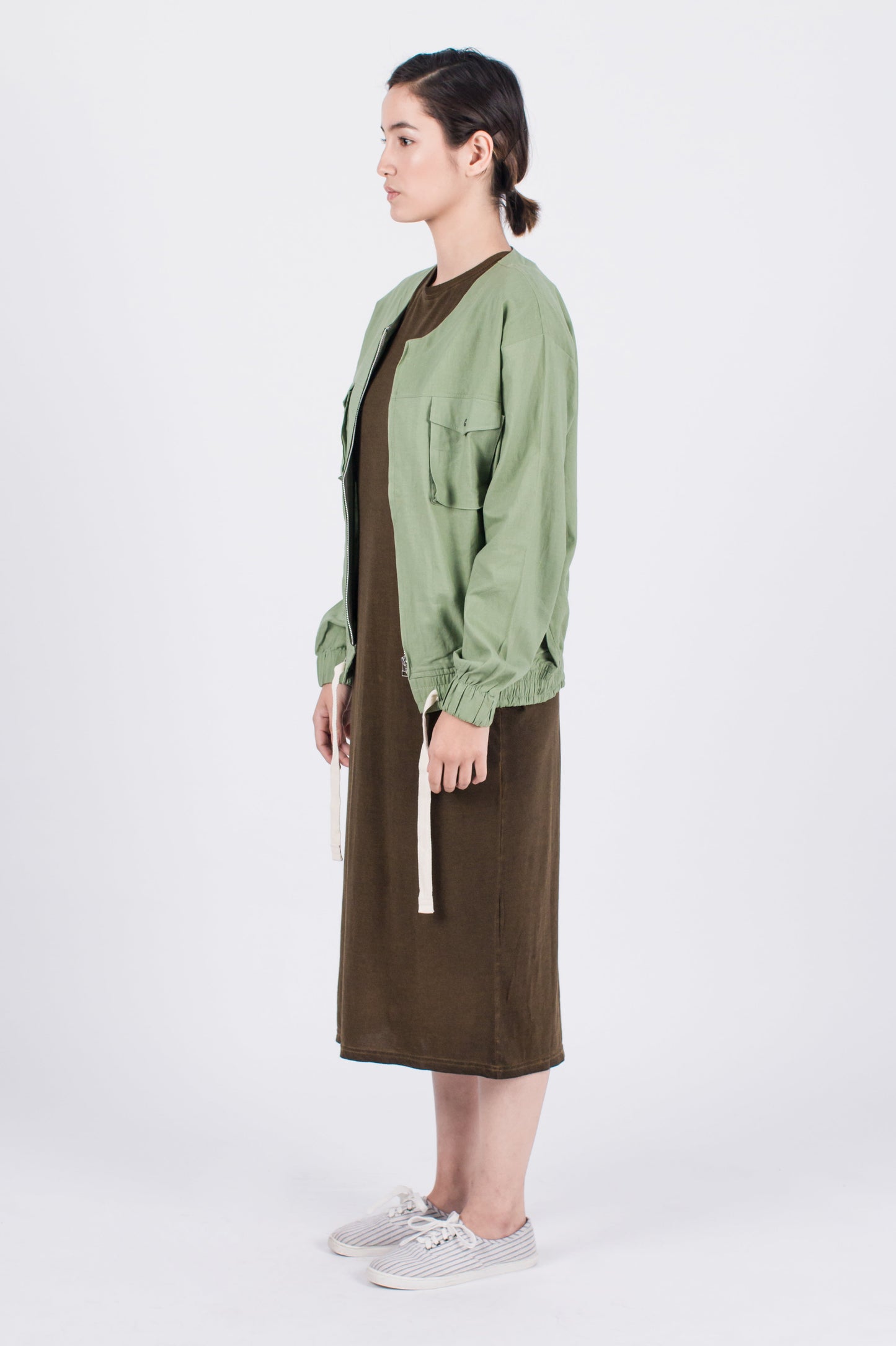 Imogen Linen Jacket In Green