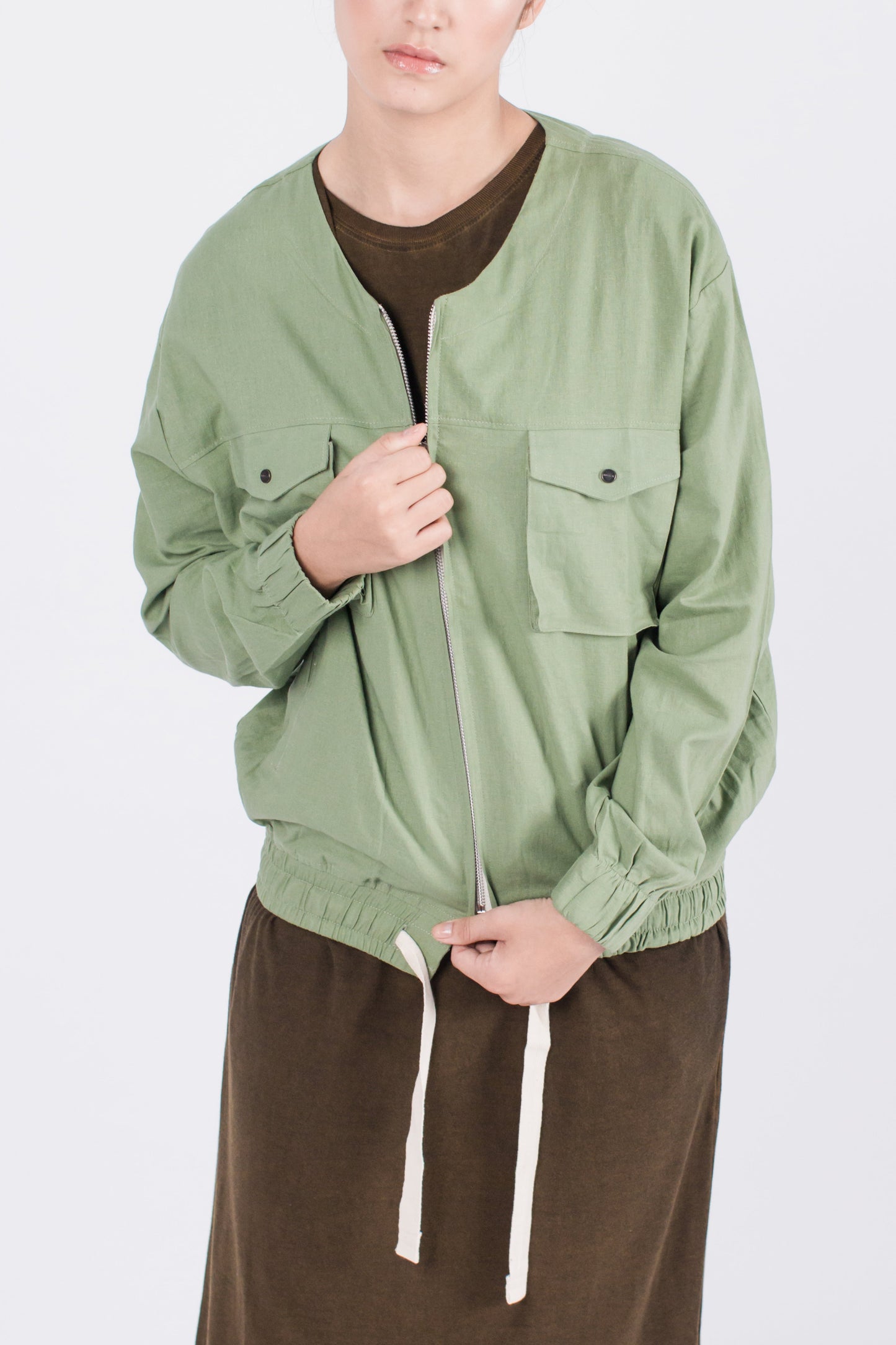 Imogen Linen Jacket In Green