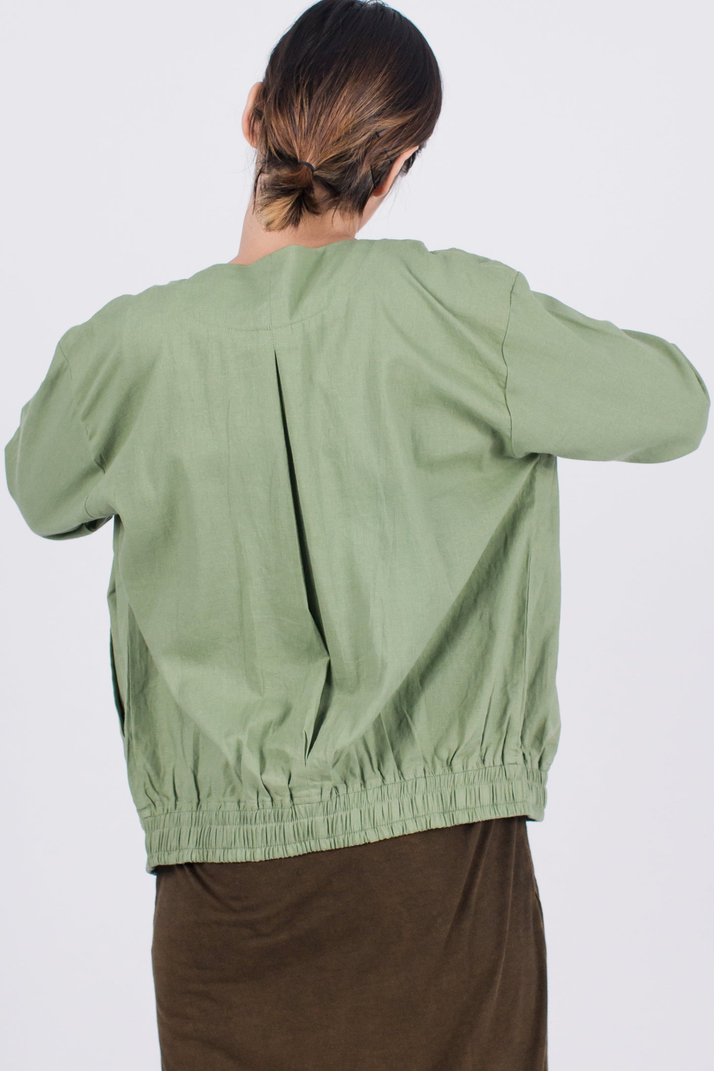Imogen Linen Jacket In Green