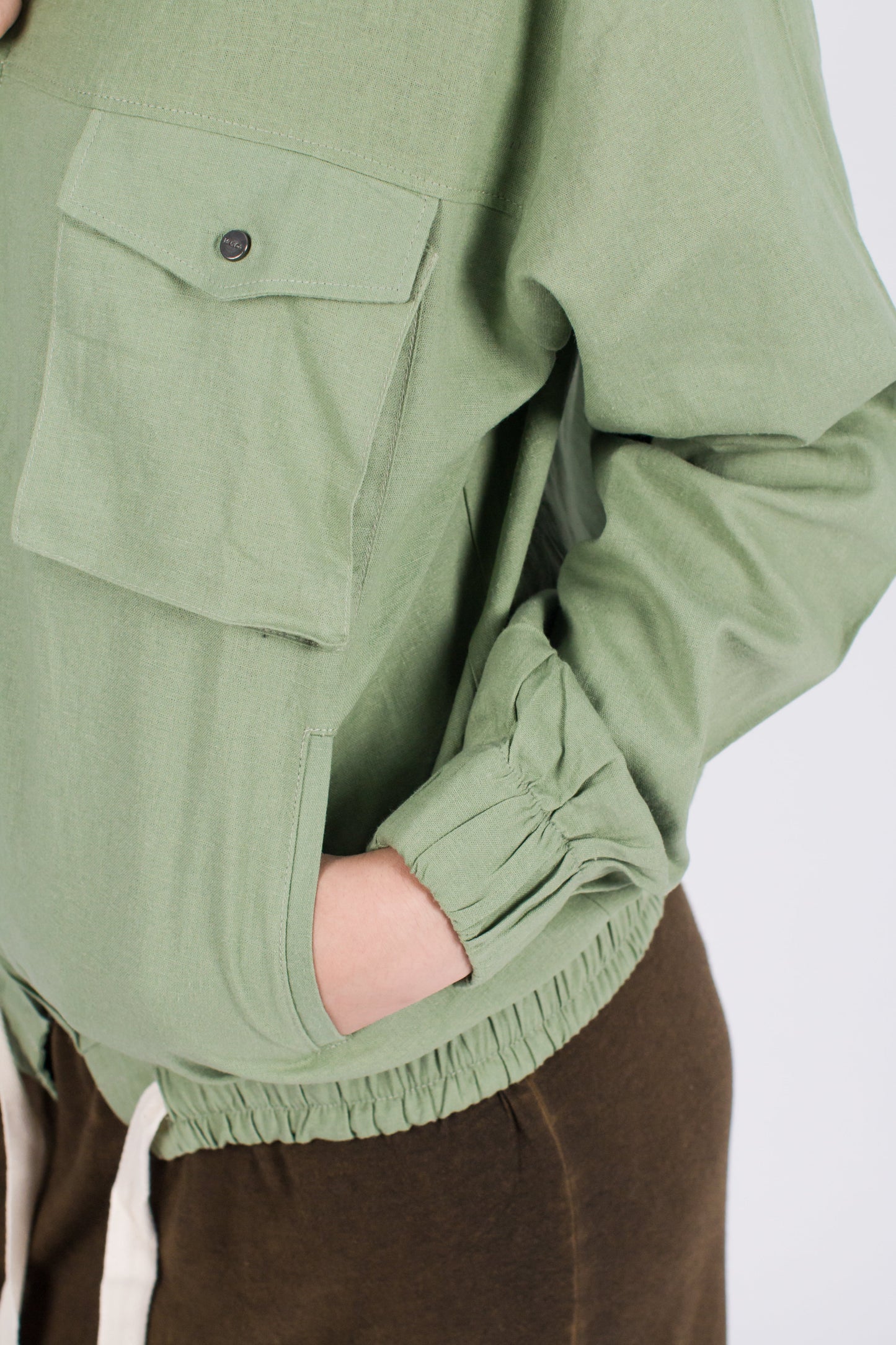 Imogen Linen Jacket In Green