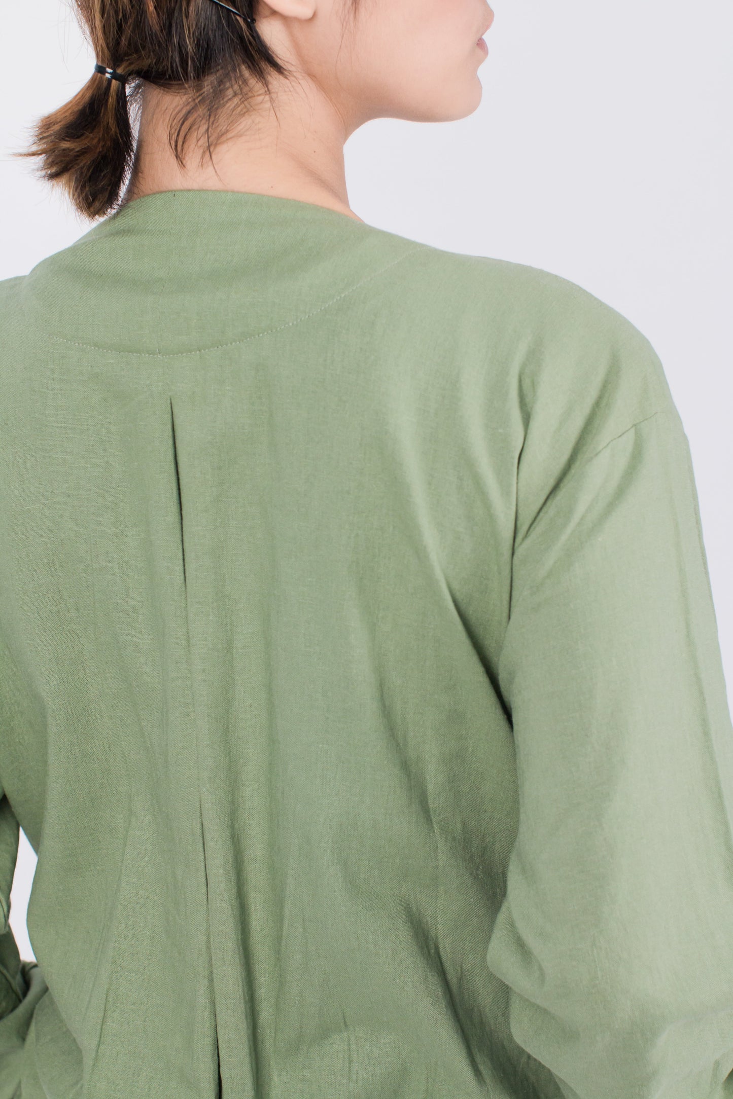 Imogen Linen Jacket In Green