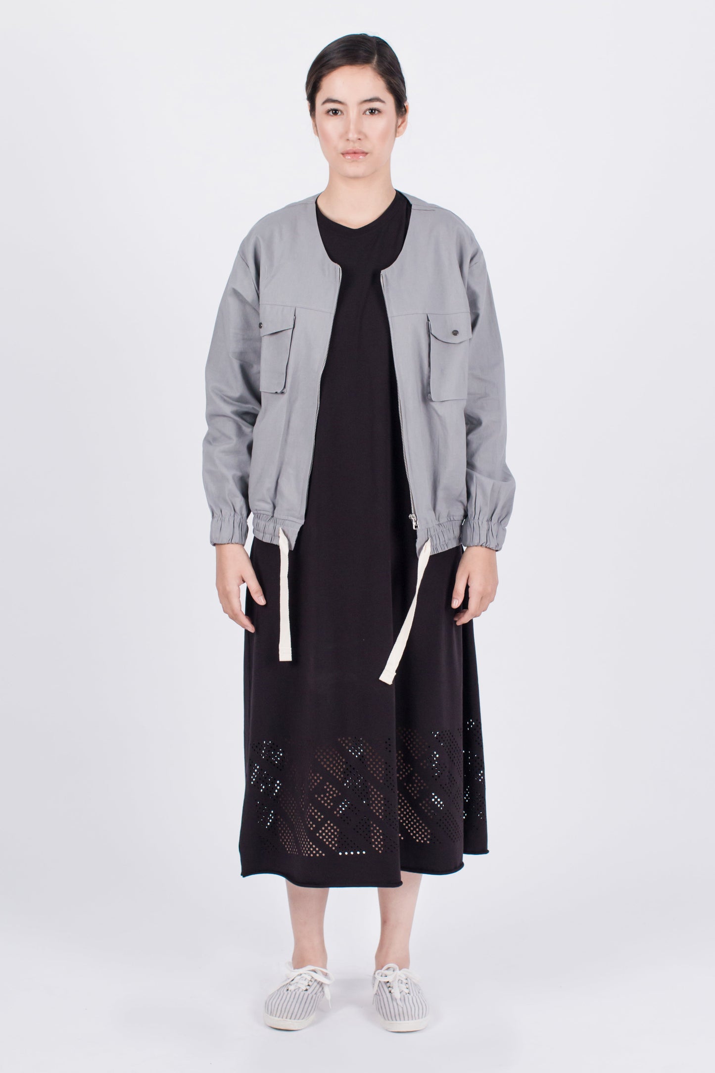 Imogen Linen Jacket In Grey