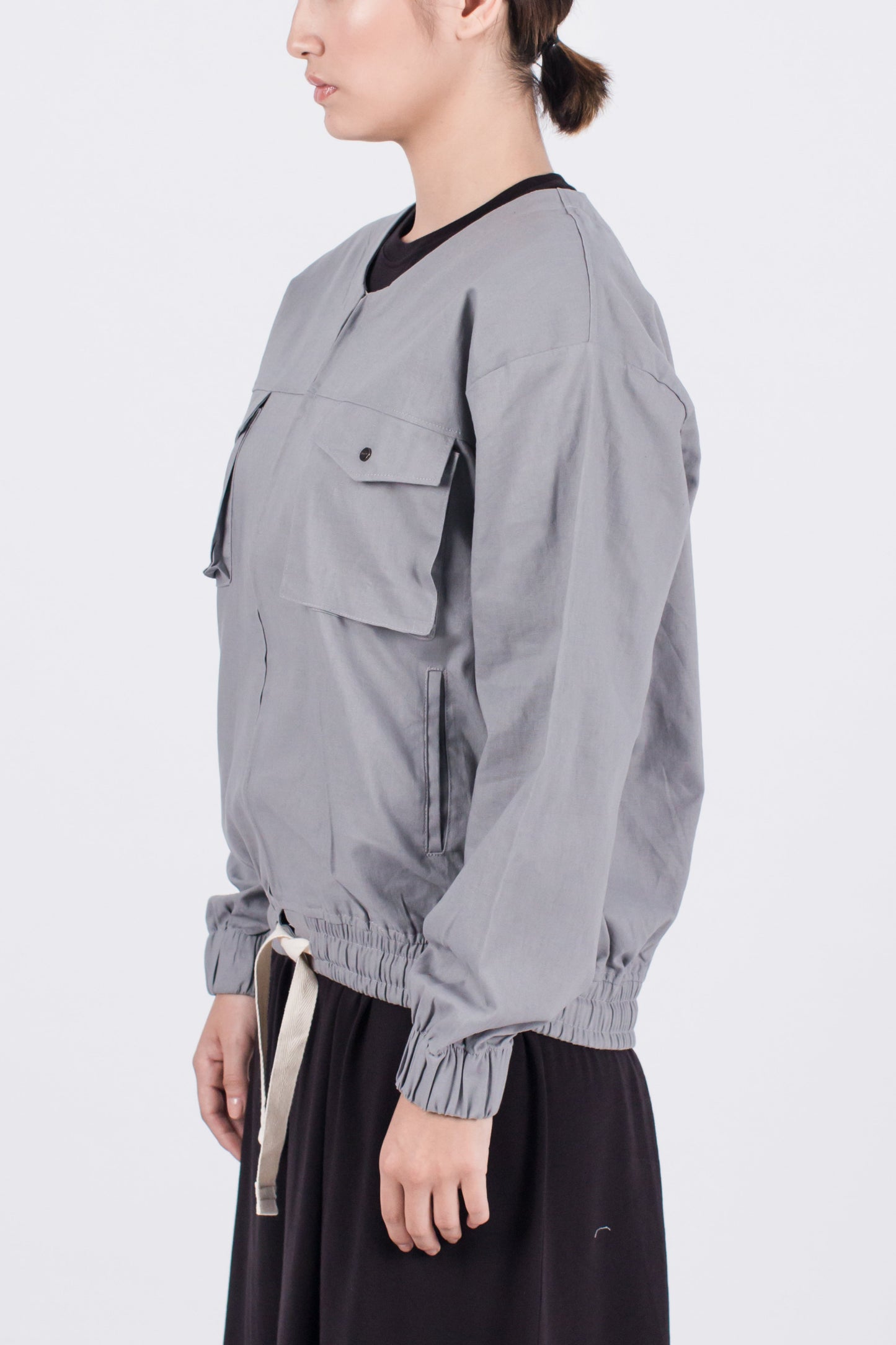 Imogen Linen Jacket In Grey