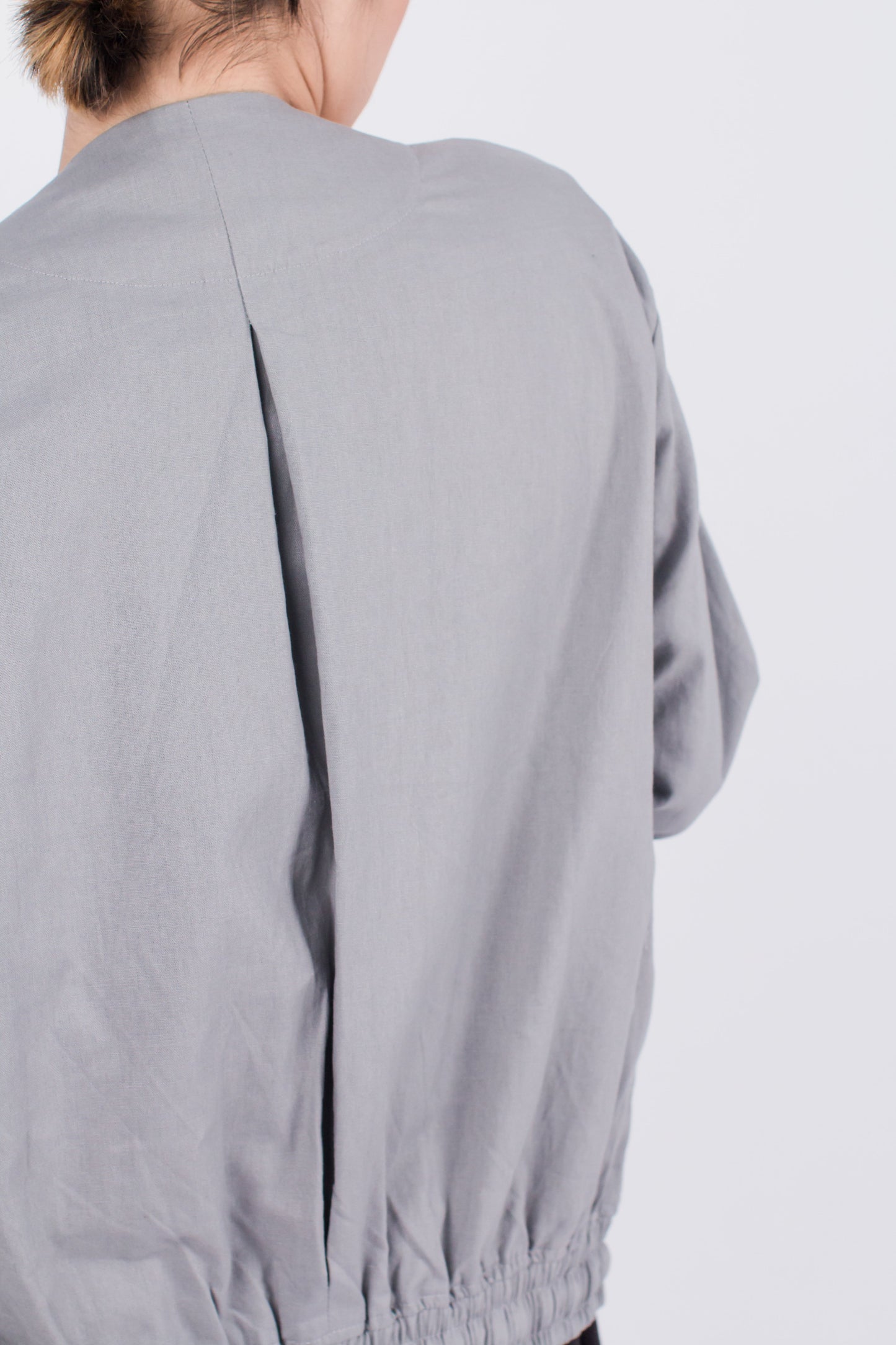 Imogen Linen Jacket In Grey