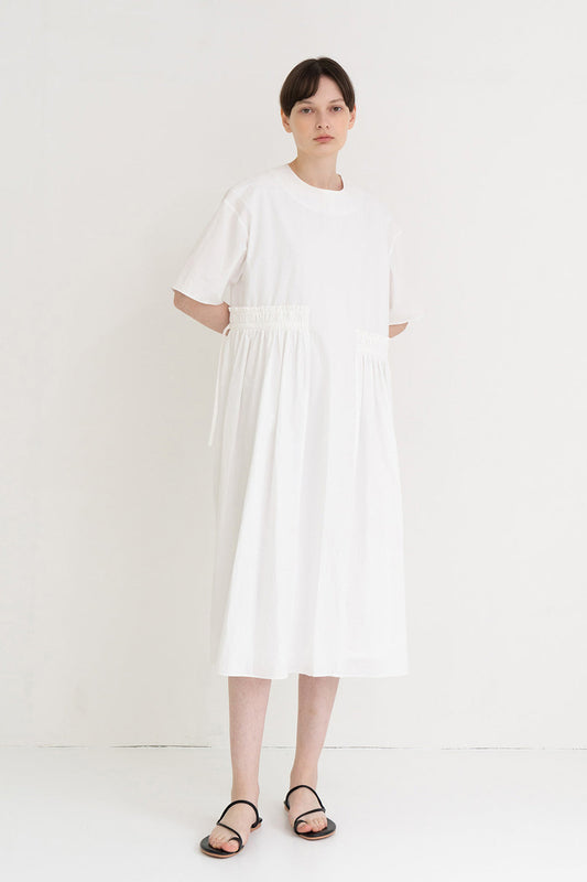 Side String Long Dress White