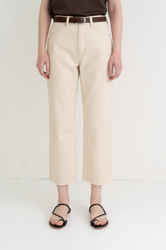 Straight Cream Jeans