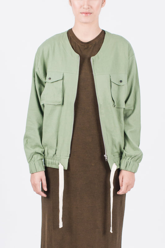 Imogen Linen Jacket In Green