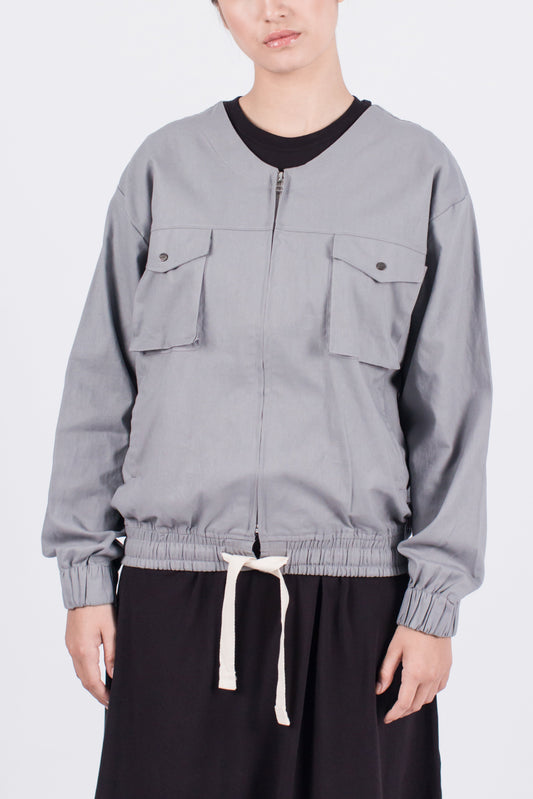 Imogen Linen Jacket In Grey